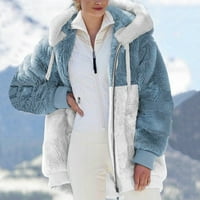 Modni Ženski topli kaput, zimska gornja odjeća s patentnim zatvaračem s dugim rukavima
