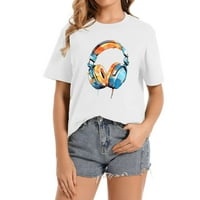 Slušalice za slušalice za video igre za žene grafičke majice s modnim dizajnom grudi udoban ljetni top kratkih rukava