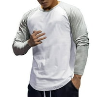 Muška ljetna moda i osobnost za slobodno vrijeme jednobojni pulover s okruglim vratom majica