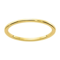 18K žuti zlatni polukružni prsten s mogućnošću nadogradnje