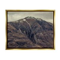 Fotografija padine planinskog vrha oblaka u obliku plutajućeg okvira od metalnog Zlata, zidni otisak na platnu, dizajn u obliku slova
