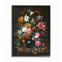 Elegantni cvjetni buket s leptirima i uokvirenim voćnim detaljima od 16 20