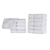 10-dijelni set ručnika za lice od egipatskog pamuka, bijeli