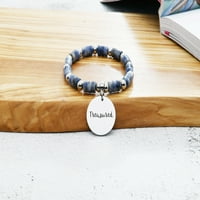 Natural Sodalite Inspirational Stretch narukvica by Pink Box