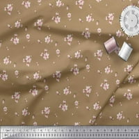 Japanska Tkanina od krep satena od menija s cvjetnim ukrasom lišća i magnolije, tiskana tkanina širine dvorišta
