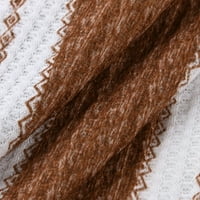 Ležerni vrhovi za žene širokog kroja, udobni pleteni vrhovi s izrezom u obliku slova a, prugaste jesenske majice dugih rukava, rasprodaja