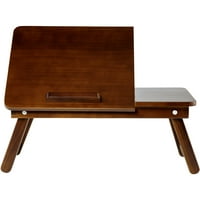 Drveni stol - ladica za više zadataka - atraktivno prirodno drvo - lagano i prijenosno - podesivi kut vrh - savršen za čitanje, proučavanje,