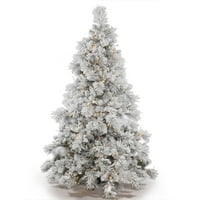 Umjetno božićno drvce od 6,5 ' od materijala od jata, čisto bijela LED svjetla