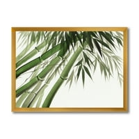 DesignArt 'drevni tamnozeleni bambus' tradicionalni uokvireni umjetnički tisak