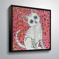 Artwall Klimt Kitty, galerija zamotana platna u okviru floara Holly Wojahn