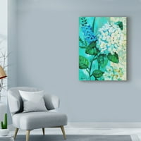 Zaštitni znak likovna umjetnost 'White Hortensia' platno umjetnost Marietta Cohen Art and Design