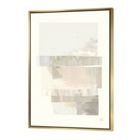 DesignArt 'Geometrijski neutralni oblik I' Shabby Chic Framed Canvas
