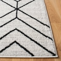 Geometrijski tepih od 8' 10'u boji crne Bjelokosti