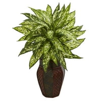 Umjetna biljka Aglonema u ukrasnoj žardinjeri