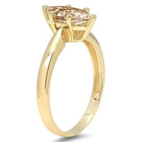1. Dijamantni rez Markiza, imitacija šampanjca, 14-karatni žuti zlatni prsten 5.25