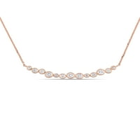 Carat T.W. Diamond 14kt ružičasto zlato diplomiranu ogrlicu