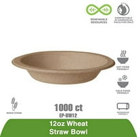 Eko proizvodi posuđe od pšenične slame, zdjela, unca, promjer 6 inča, pakiranje od 1000 komada