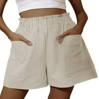 Ženske jednobojne hlače u donjem rublju Ležerne Mini hlače široke široke kratke hlače bermude jednobojne ljetne kratke hlače za plažu