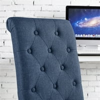 Mart podstavljeni Parsons tkanina tapecirana stolica za trpezarijske stolice, plava