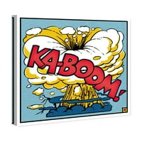 Wynwood Studio Advertising Wall Art Canvas ispisuje stripovi 'ka -boom' - crvena, žuta