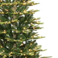 Umjetno božićno drvce od jasike visoke 4,5 metra s pozadinskim osvjetljenjem, zeleno