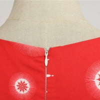 Ljetna haljina u obliku slova 'S - Vintage haljina Bez rukava s izrezom u obliku slova' u obliku slova ' za božićnu zabavu, crvena