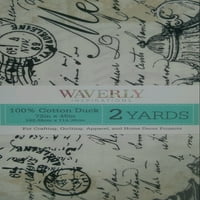Waverly Inspirations 45 Yd pamučna predutna tkanina za šivanje i zanatska, bijela i crna