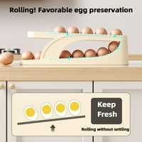 Kutija za jaja za bočna vrata hladnjaka uvlačiva dvostruka automatska čaša za jaja kuhinjska ploča za odlaganje jaja protiv pada
