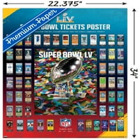 Trends International Sports NFL League - Super Bowl LV - Ulaznice uokvirene plakatom