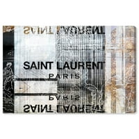 Wynwood Studio Fashion and Glam Wall Art Canvas Otisci Laurent Empire Cestovni znakovi - crno, zlato