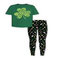 Grafičke majice i set St. Patrick's Day Girls, 2-komad, veličine 4-18