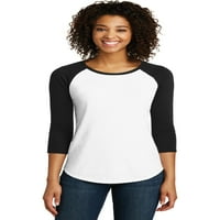Ženska opremljena majica od 4 rukava od 4 rukava od 9 do 4 rukava - Crna, bijela - od