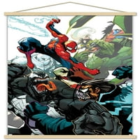 Comics about-Spider - Man-Venom drveni Magnetski uokvireni zidni Poster, 22.37534