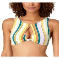 Ženski Višebojni kupaći kostim u boji blokiran u boji s elastičnim čvorom s ključanicom s visokim izrezom u boji