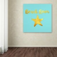 Zaštitni znak likovna umjetnost 'Ocean Blue Beach Bum' platno umjetnost Tina Lavoie