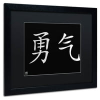 Zaštitni znak likovna umjetnost Hravna-horizontalna crna Canvas Art by Black Matte, crni okvir