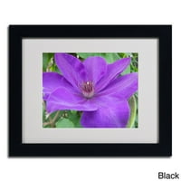 Zaštitni znak likovna umjetnost Purple Flower od flote Monice, drveni okvir