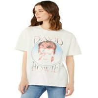 David Bowie By Scoop Shoop Shop Shoove Graphic Pulover Opušteno fit majice