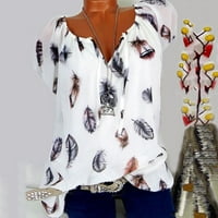 Ženska ljetna labava majica s izrezom u obliku slova U i kratkim rukavima za slobodno vrijeme majica za žene u obliku majice u obliku