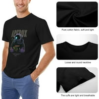 Muška majica od pamuka, ležerni vrhovi kratkih rukava, poklon majica, crna 3 inča