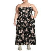 Romantična ciganska žena plus veličine sloja MIDI haljina