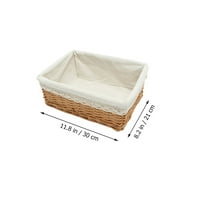 Višenamjenska pravokutna pletena košara za pohranu s uklonjivim perivim umetkom spremnici od vrbove tkanine - veličina je u redu