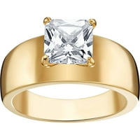 Vjenčani prsten sa zlatnim tonom CZ Wide Band