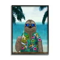 14. šaljive sunčane naočale za tropski odmor, Cvjetna košulja, uokvirena zidna umjetnost, dizajn, 14.