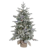 Umjetno božićno drvce od matiranog sable bora od 98, raznobojna LED svjetla od 9