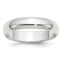 Zaručnički prsten od najfinijeg bijelog zlata 14k polukružnog oblika-veličina 10