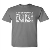 Volio bih da ljudi slobodno govore u tišini-pamučna majica, šuma, Srednja