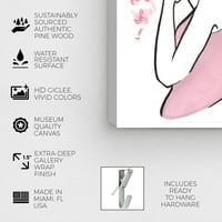 Wynwood Studio Mode and Glam Wall Art Canvas Otisci 'Blossom - Gill Bay' Pribor - ružičasta, bijela