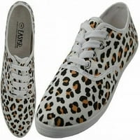 Ženske platnene cipele od slonovače s leopard printom 24 kom