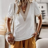 Majice za žene, grafička majica s obrubom od čipke, majice kratkih rukava, modni preveliki široki vrhovi, obične Ležerne bluze